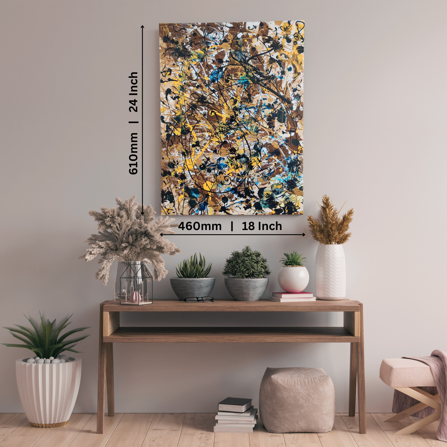 Buzzing Harmony Abstract Style Acrylic Painting on Canvas