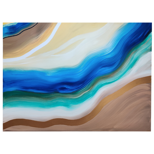 Arid Tides Abstract Style Acrylic Painting on Canvas