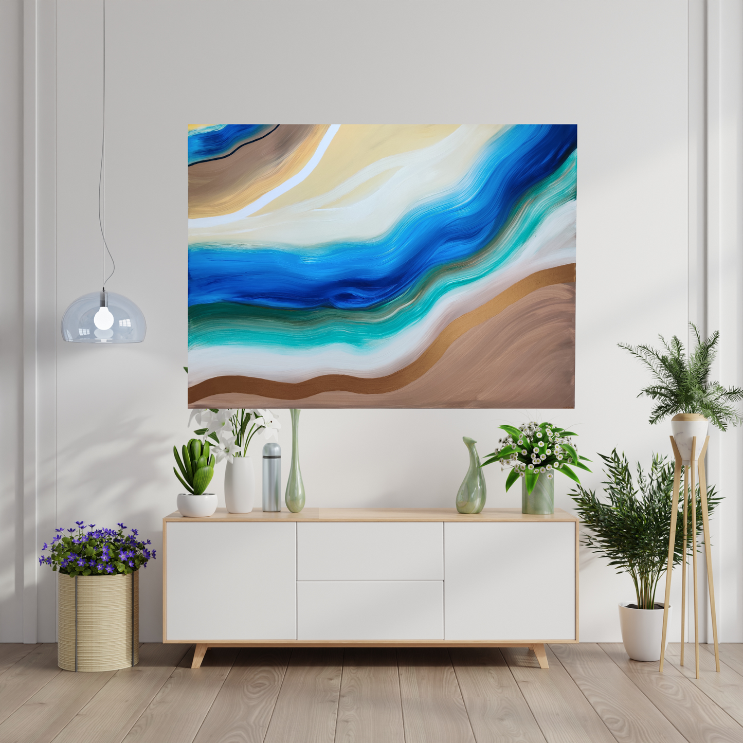 Arid Tides Abstract Style Acrylic Painting on Canvas