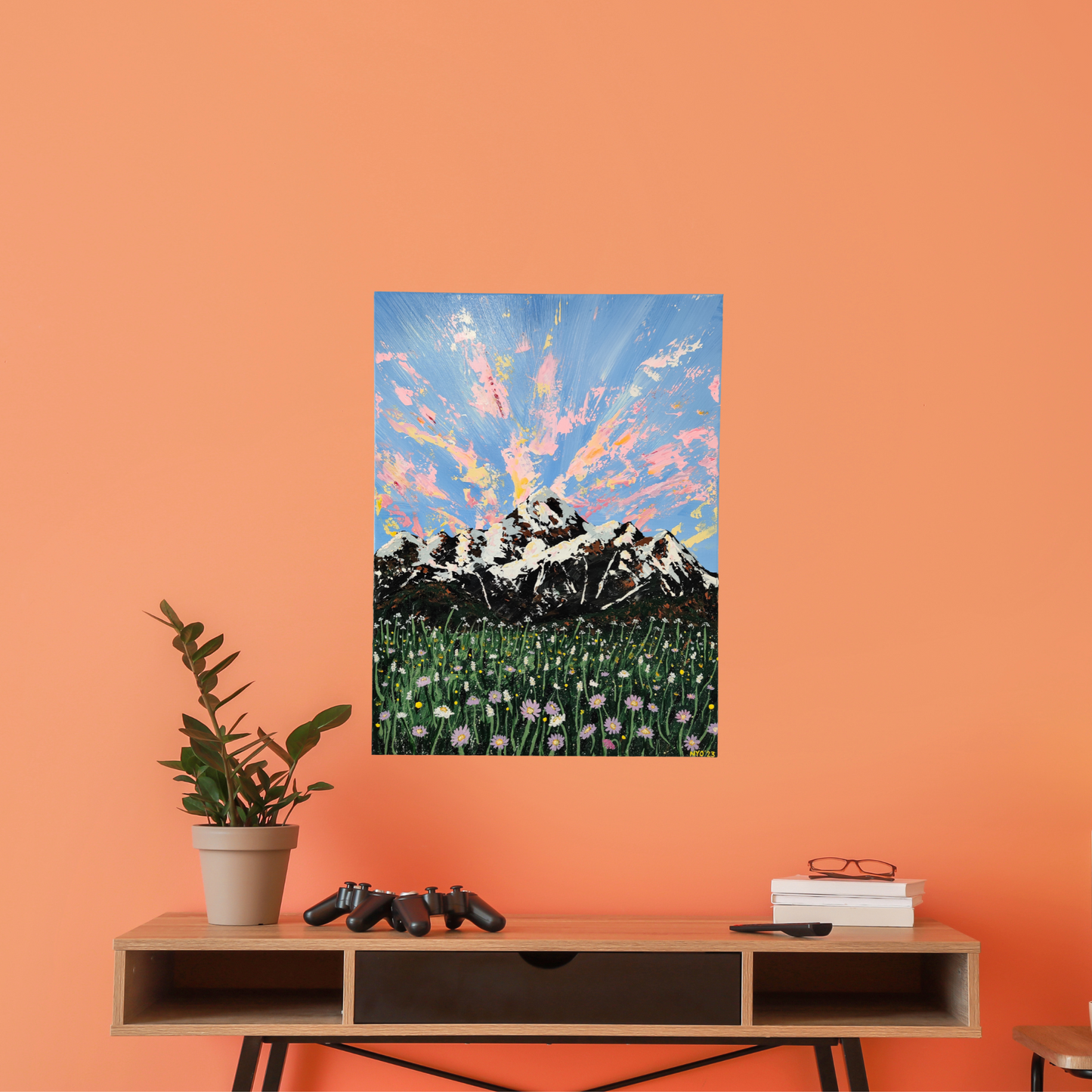 Spring Mountains Acrylic Painting on Canvas